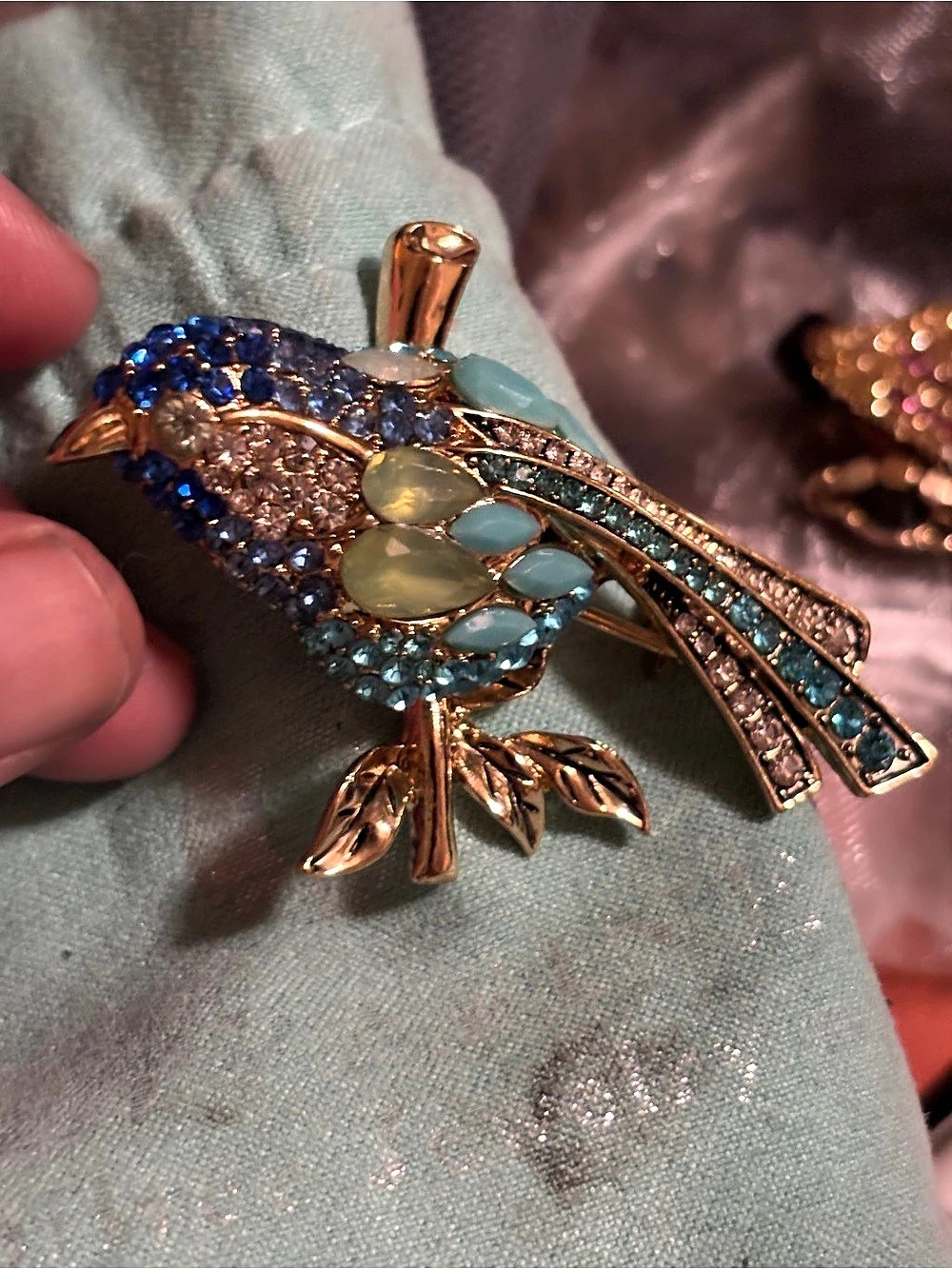 Heidi Daus "Marquise Madness" Crystal Bird Brooch